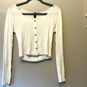 white long sleeve with buttons